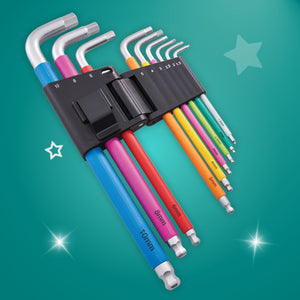 Fai/Ful 9 Piece Colour Coded Hex Key Set