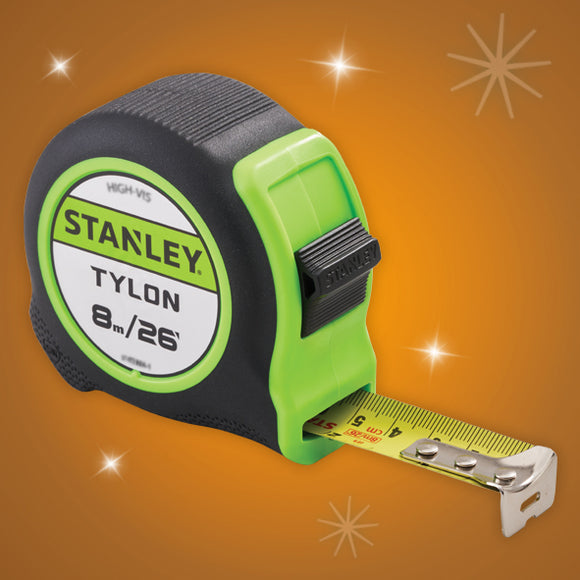 Stanely 8 Mtr (26') Hi-Vis Tylon Pocket Tape Measure (Copy)