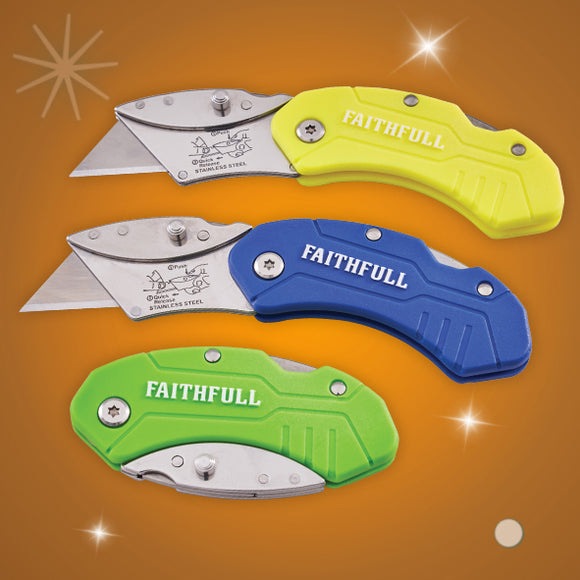 Fai/Ful Hi-Vis Folding Utility Knife