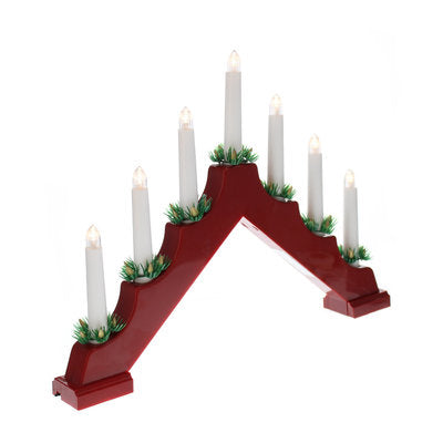 Battery Operated Red Candle Bridge