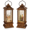 27CM OBLONG LANTERN WATER