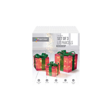 3 Pc Red Parcels W/ Green Bow